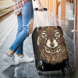 Red Wolf Tribal Luggage Cover Protector