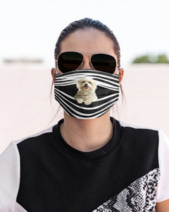 Maltese Stripes Face Mask Face Cover Filter PM 2.5 Cloth Mask 3D Men, Women Fashion Outdoor