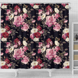 Rose Pattern Shower Curtain