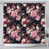 Rose Pattern Shower Curtain