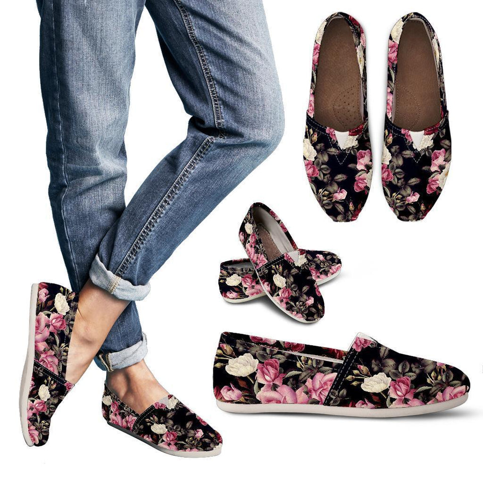 Rose Pattern Casual Shoes Style Shoes For Women All Over Print Rose Pattern Casual Shoes Style Shoes For Women All Over Print - Vegamart.com