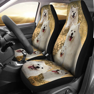 Samoyed Car Seat Covers Set 2 Pc, Car Accessories Car Mats Covers Samoyed Car Seat Covers Set 2 Pc, Car Accessories Car Mats Covers - Vegamart.com