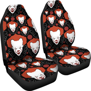 Scary Clown Pattern Print Seat Cover Car Seat Covers Set 2 Pc, Car Accessories Car Mats Scary Clown Pattern Print Seat Cover Car Seat Covers Set 2 Pc, Car Accessories Car Mats - Vegamart.com