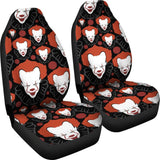 Scary Clown Pattern Print Seat Cover Car Seat Covers Set 2 Pc, Car Accessories Car Mats Scary Clown Pattern Print Seat Cover Car Seat Covers Set 2 Pc, Car Accessories Car Mats - Vegamart.com