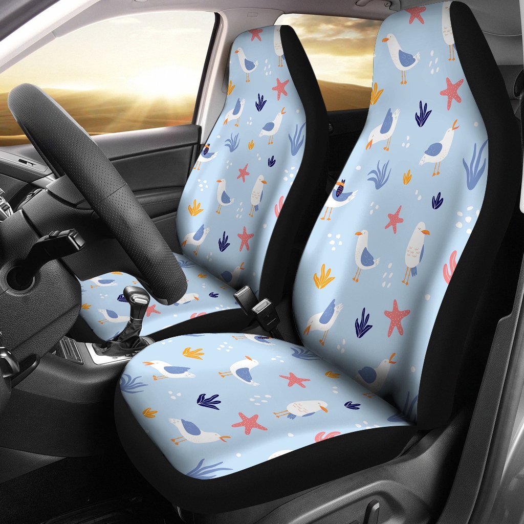 Seagull Print Pattern Seat Cover Car Seat Covers Set 2 Pc, Car Accessories Car Mats Seagull Print Pattern Seat Cover Car Seat Covers Set 2 Pc, Car Accessories Car Mats - Vegamart.com