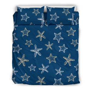 Starfish Pattern Print Duvet Cover Bedding Set
