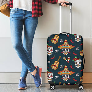 sugar skull Mexican Luggage Cover Protector
