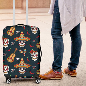 sugar skull Mexican Luggage Cover Protector