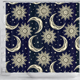 Sun Moon Star Shower Curtain