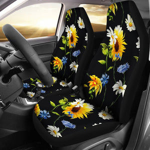 Sunflower Chamomile Bright Color Print Car Seat Covers Set 2 Pc, Car Accessories Car Mats Covers Sunflower Chamomile Bright Color Print Car Seat Covers Set 2 Pc, Car Accessories Car Mats Covers - Vegamart.com