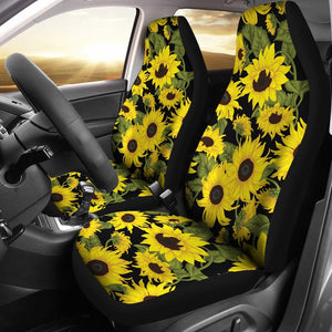 Sunflower Fresh Bright Color Print Car Seat Covers Set 2 Pc, Car Accessories Car Mats Covers Sunflower Fresh Bright Color Print Car Seat Covers Set 2 Pc, Car Accessories Car Mats Covers - Vegamart.com