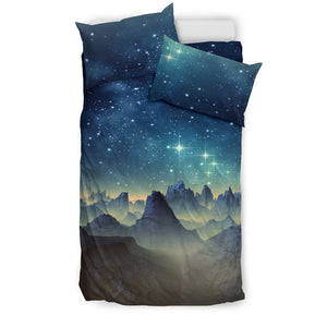 Surface Planet Galaxy Space Print Duvet Cover Bedding Set