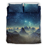 Surface Planet Galaxy Space Print Duvet Cover Bedding Set