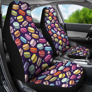 Sweet Macaron Print Pattern Seat Cover Car Seat Covers Set 2 Pc, Car Accessories Car Mats Sweet Macaron Print Pattern Seat Cover Car Seat Covers Set 2 Pc, Car Accessories Car Mats - Vegamart.com