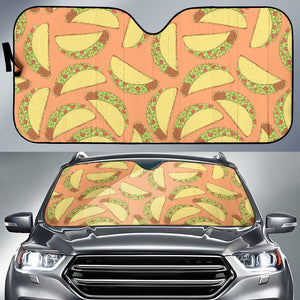 Taco Pattern Print Car Sun Shade