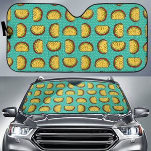 Taco Print Pattern Car Sun Shade