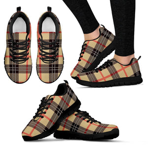 Tartan Scottish Beige Plaids Women Shoes Sneakers