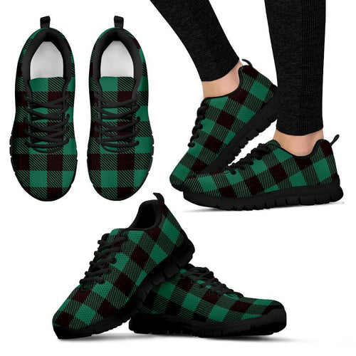 Tartan Scottish Green Plaids Women Shoes Sneakers