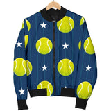 Tennis Pattern Print Women Casual Bomber Jacket