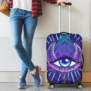 Third Eye Moon Mandala Luggage Cover Protector