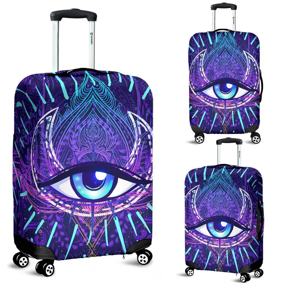 Third Eye Moon Mandala Luggage Cover Protector