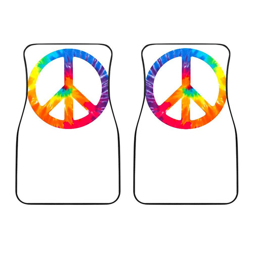 Tie Dye Peace Sign Car Floor Mats