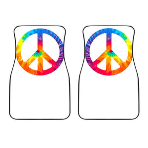 Tie Dye Peace Sign Car Floor Mats