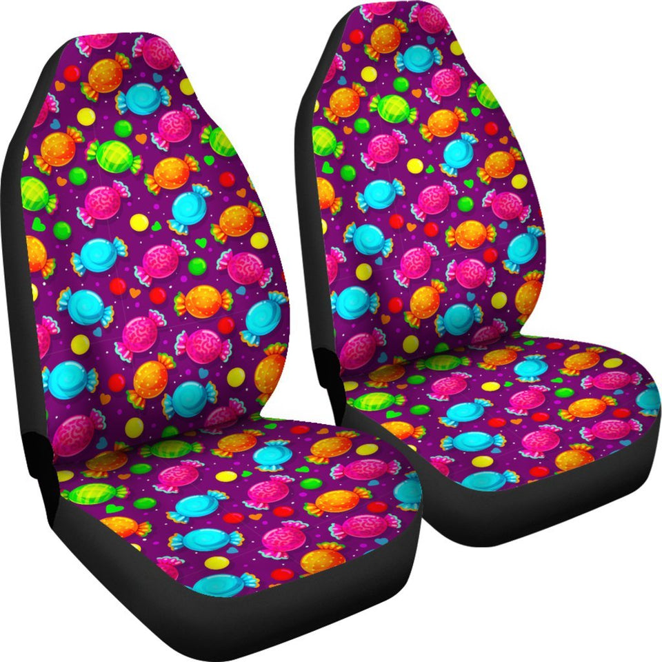 Toffee Candy Pattern Print Seat Cover Car Seat Covers Set 2 Pc, Car Accessories Car Mats Toffee Candy Pattern Print Seat Cover Car Seat Covers Set 2 Pc, Car Accessories Car Mats - Vegamart.com