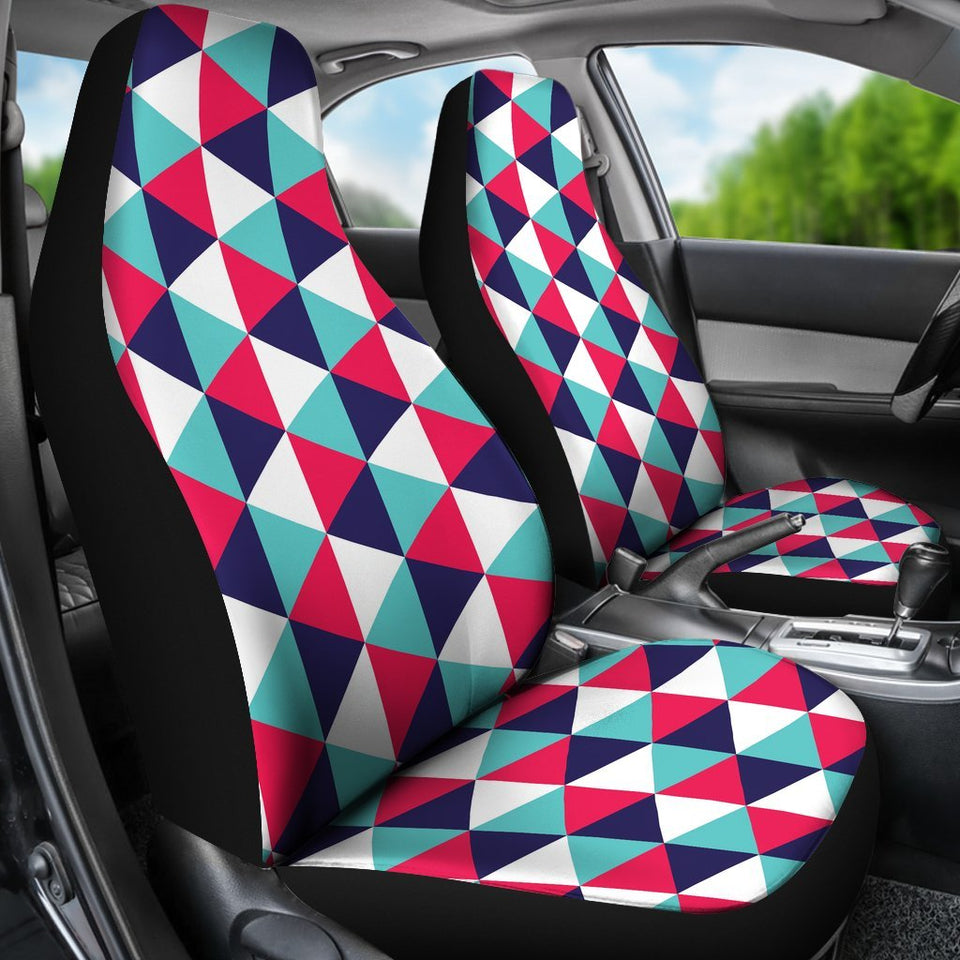 Triangle Pattern Print Seat Cover Car Seat Covers Set 2 Pc, Car Accessories Car Mats Triangle Pattern Print Seat Cover Car Seat Covers Set 2 Pc, Car Accessories Car Mats - Vegamart.com
