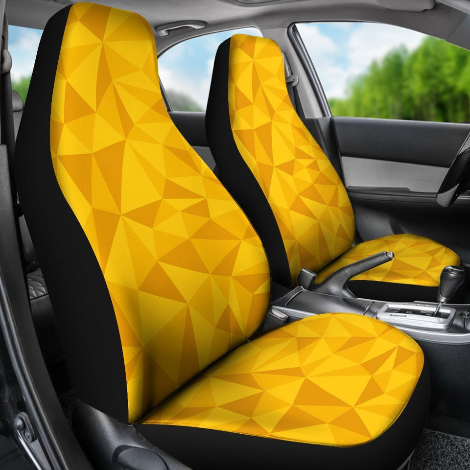 Triangle Yellow Pattern Print Seat Cover Car Seat Covers Set 2 Pc, Car Accessories Car Mats Triangle Yellow Pattern Print Seat Cover Car Seat Covers Set 2 Pc, Car Accessories Car Mats - Vegamart.com