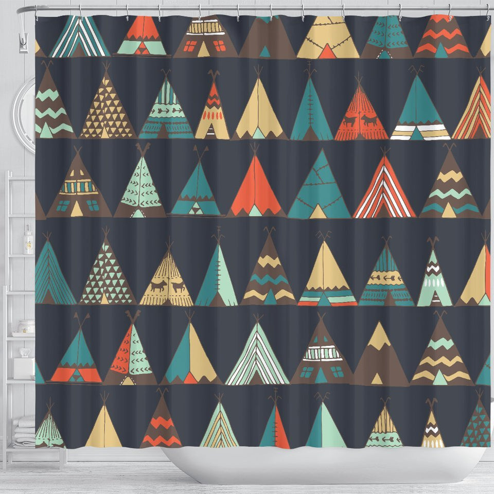 Tribal Native American Tent Aztec Shower Curtain