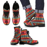 Tribal Navajo Native Indians American Aztec Print Men Leather Boots Fashion Boots Custom Shoes Tribal Navajo Native Indians American Aztec Print Men Leather Boots Fashion Boots Custom Shoes - Vegamart.com