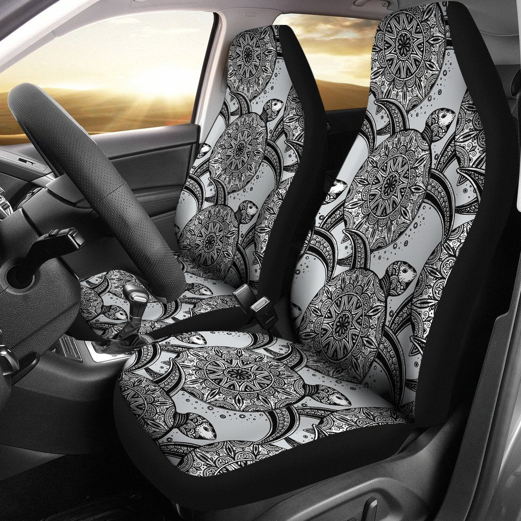Tribal Turtle Polynesian Themed Print Car Seat Covers Set 2 Pc, Car Accessories Car Mats Covers Tribal Turtle Polynesian Themed Print Car Seat Covers Set 2 Pc, Car Accessories Car Mats Covers - Vegamart.com