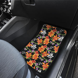 Tropical Flower Pattern Print Design TF02 Car Floor Mats