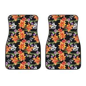 Tropical Flower Pattern Print Design TF02 Car Floor Mats