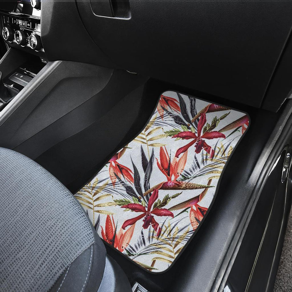 Tropical Flower Pattern Print Design TF021 Car Floor Mats