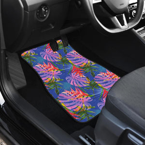 Tropical Flower Pattern Print Design TF025 Car Floor Mats