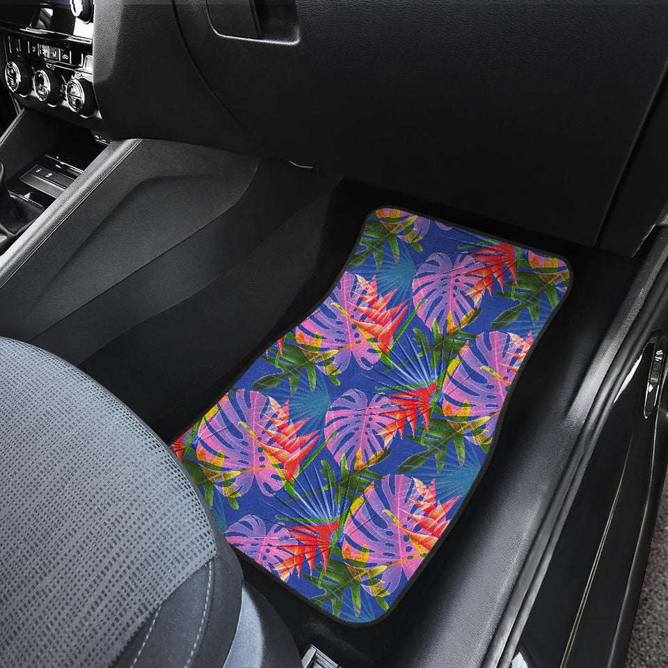 Tropical Flower Pattern Print Design TF025 Car Floor Mats
