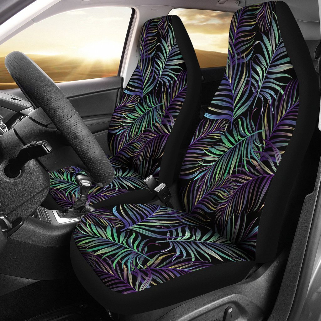 Tropical Palm Leaves Pattern Brightness Car Seat Covers Set 2 Pc, Car Accessories Car Mats Covers Tropical Palm Leaves Pattern Brightness Car Seat Covers Set 2 Pc, Car Accessories Car Mats Covers - Vegamart.com