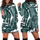 Tropical Palm Leaves Pattern Hoodie Dress 3D Style Women All Over Print Tropical Palm Leaves Pattern Hoodie Dress 3D Style Women All Over Print - Vegamart.com