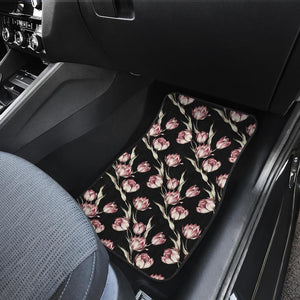 Tulip Pink Pattern Print Design TP02 Car Floor Mats