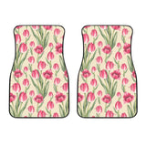 Tulip Pink Pattern Print Design TP06 Car Floor Mats