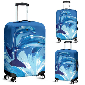 Two Dolphin Luggage Cover Protector