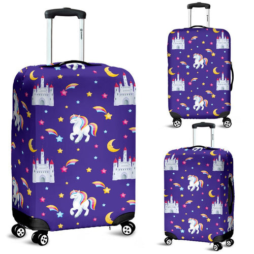 Unicorn Castle Luggage Cover Protector