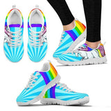 Unicorn Rainbow White Sneakers Shoes For Women, Men Unicorn Rainbow White Sneakers Shoes For Women, Men - Vegamart.com