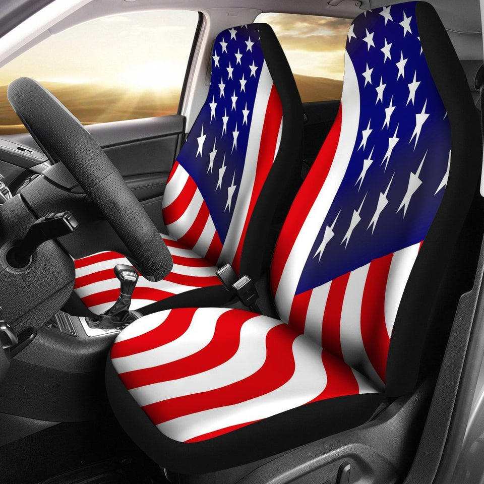 Usa Flag Car Seat Covers Set 2 Pc, Car Accessories Car Mats Covers Usa Flag Car Seat Covers Set 2 Pc, Car Accessories Car Mats Covers - Vegamart.com