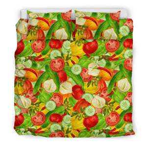 Vegan Colorful Pattern Print Duvet Cover Bedding Set