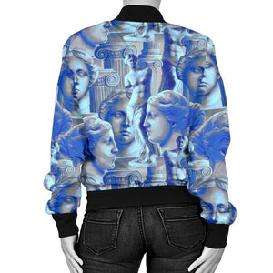Venus Pattern Print Women Casual Bomber Jacket