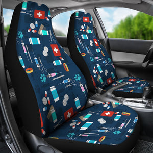 Veterianary Pattern Print Seat Cover Car Seat Covers Set 2 Pc, Car Accessories Car Mats Veterianary Pattern Print Seat Cover Car Seat Covers Set 2 Pc, Car Accessories Car Mats - Vegamart.com