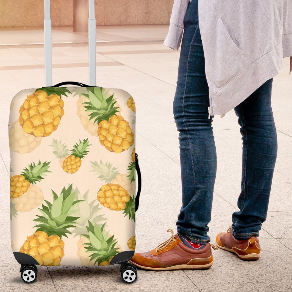 Vintage Pineapple Tropical Luggage Cover Protector
